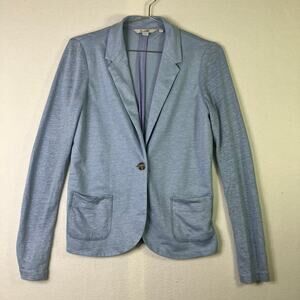 Boden 100% Linen Blazer 2 Blue Light Weight Office Academia READ